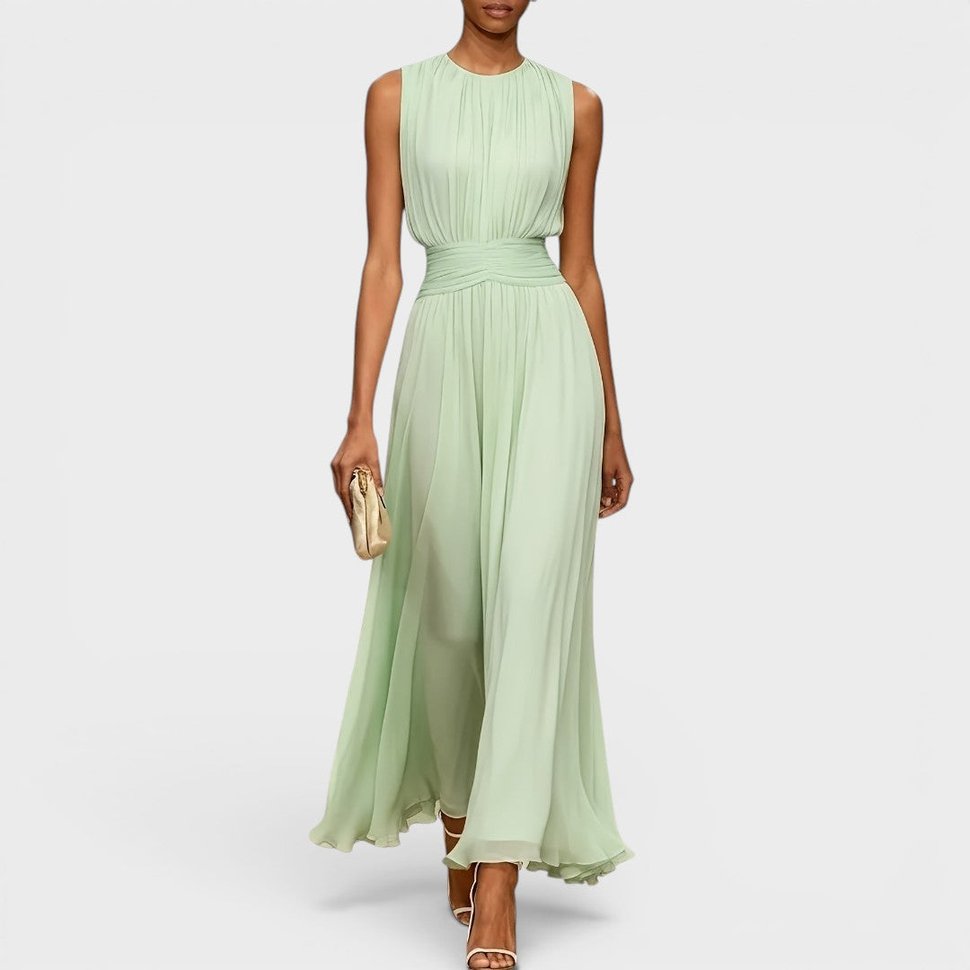 Evadne - Drapiertes Premium-Midikleid