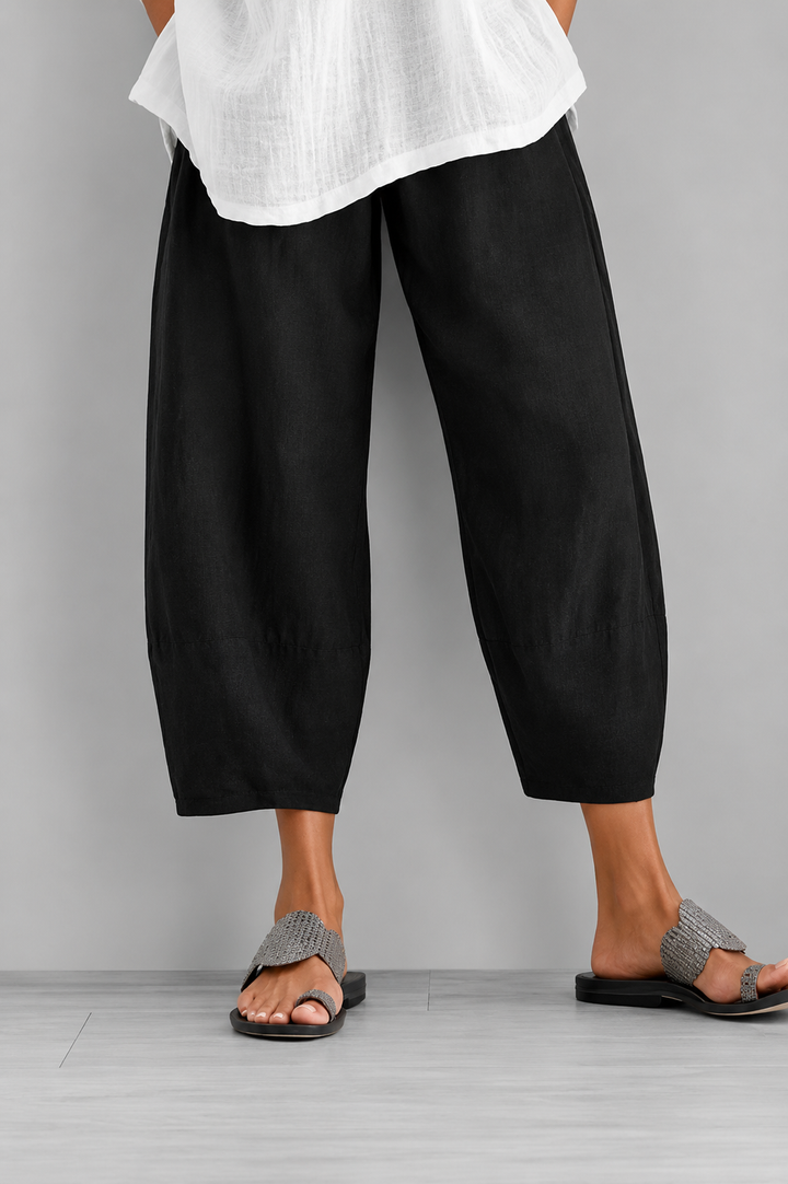 Eulorine - Weit geschnittene Soft-Touch-Hose