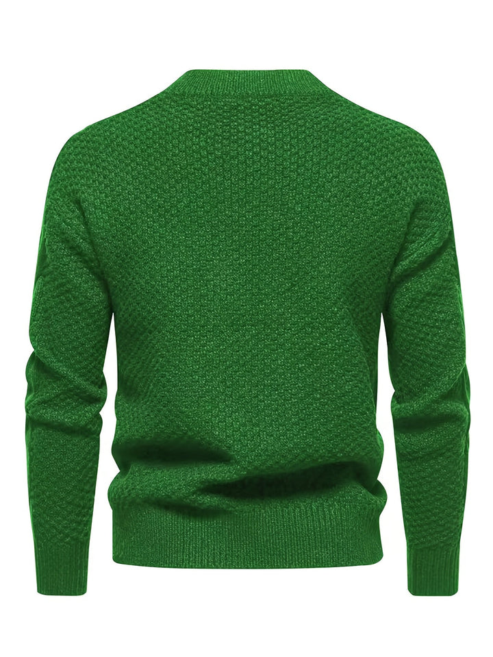 Kael - Zopfstrick-Pullover mit Stehkragen