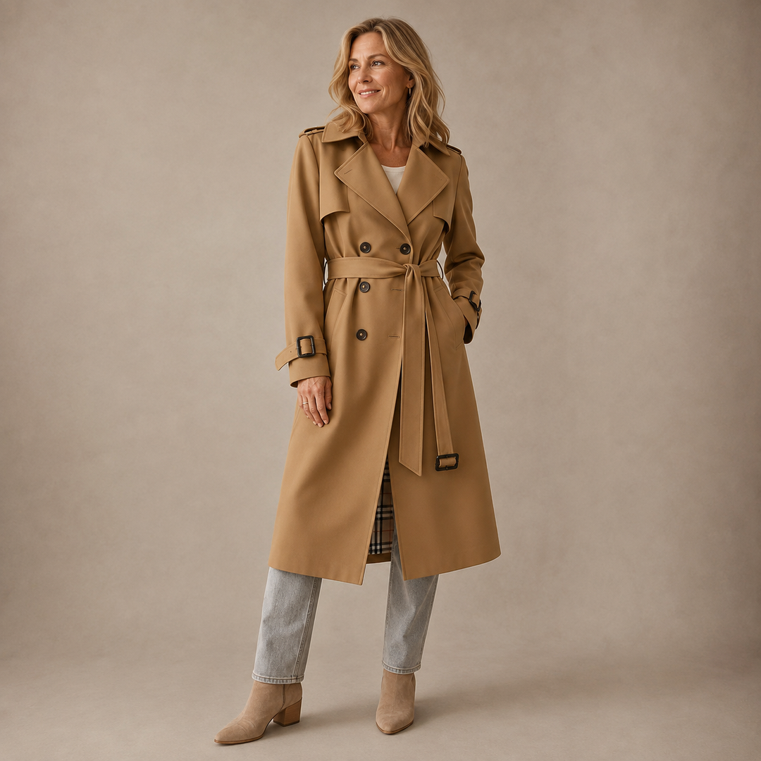 Lila - Taillierter Trenchcoat