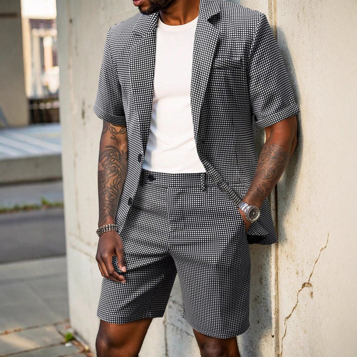 Rufus - Taillierter Karo-Shorts-Anzug