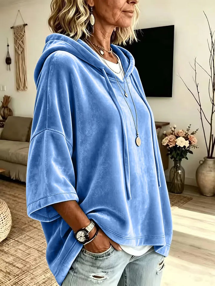 Fayelisse - Lässiger Lounge-Hoodie aus Samt