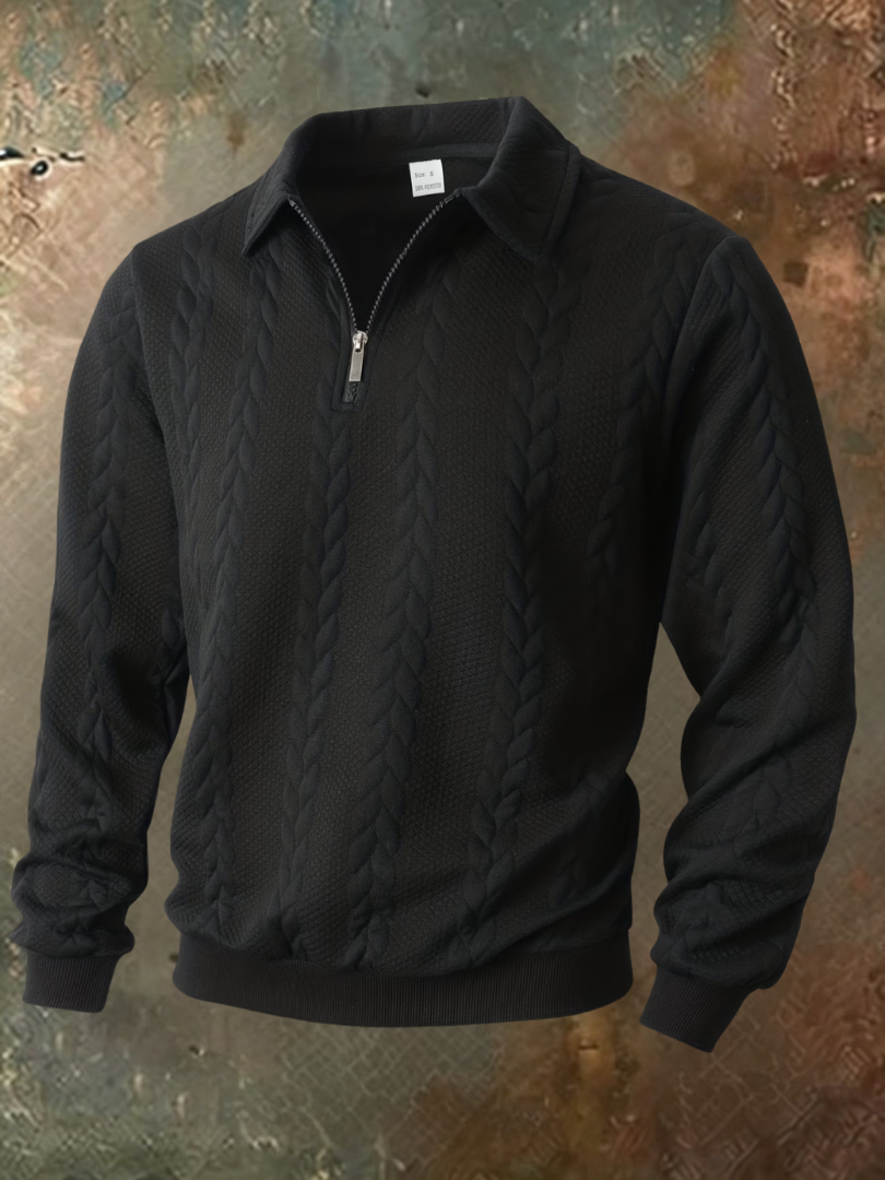 Belvorn - Premium Zopfmuster-Half-Zip-Pullover