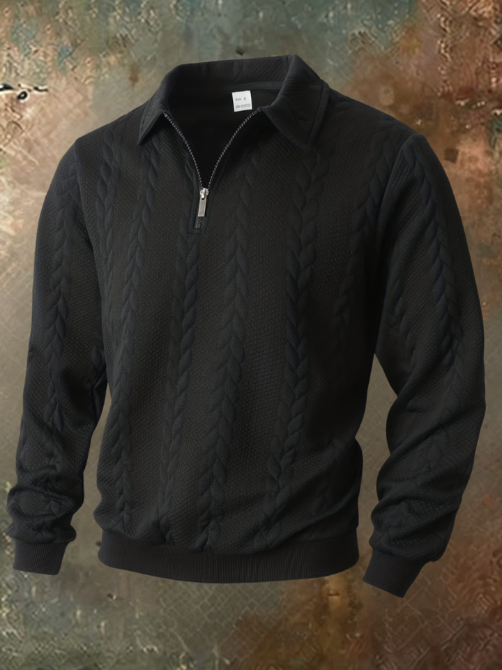 Belvorn - Premium Zopfmuster-Half-Zip-Pullover