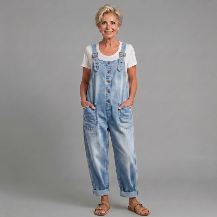 Rowella - Weiche Latzhose mit weitem Bein