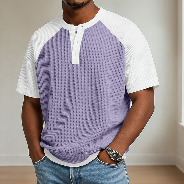 Arbor - Strukturiertes Waffelstrick-Poloshirt