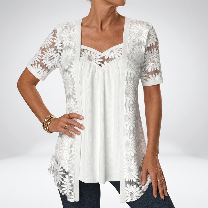 Lucette - Elegante Bluse mit Spitzen-Details