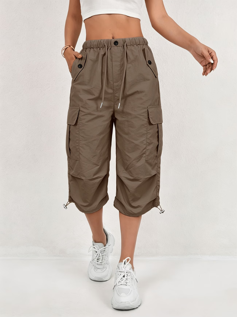 Donatella - Leichte Stretch-Cargo-Caprihose