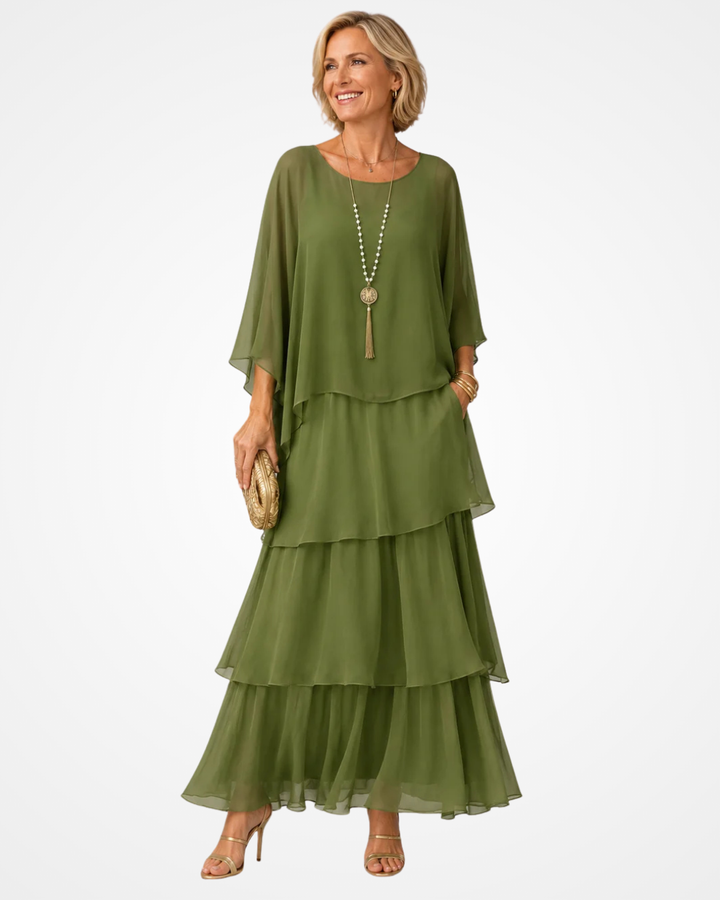 Sylvia - Weiches, fließendes Maxikleid