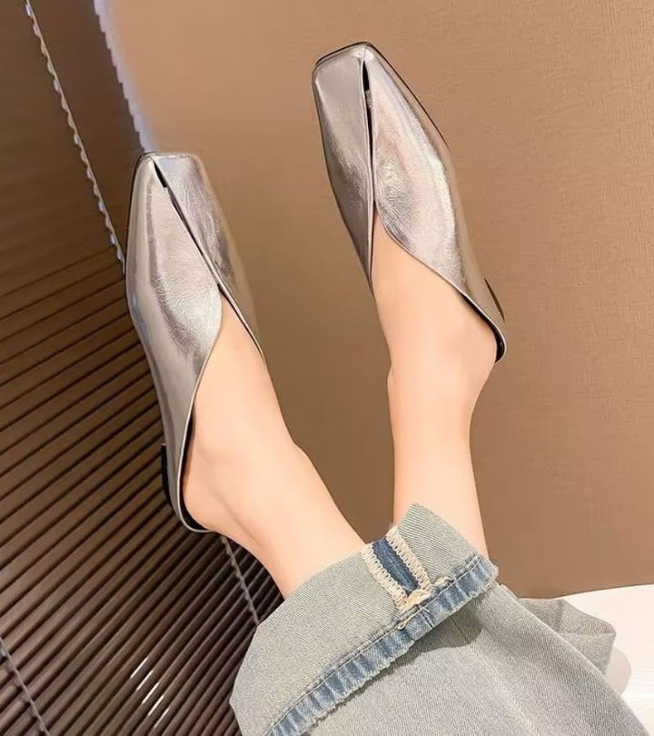 Camellia - Premium Pantolette mit eckiger Zehenpartie