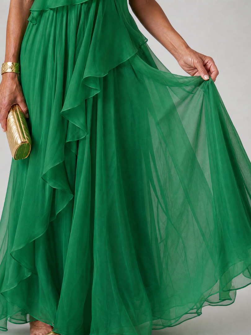 Katriana - Soft-Touch-Maxikleid mit Rüschen