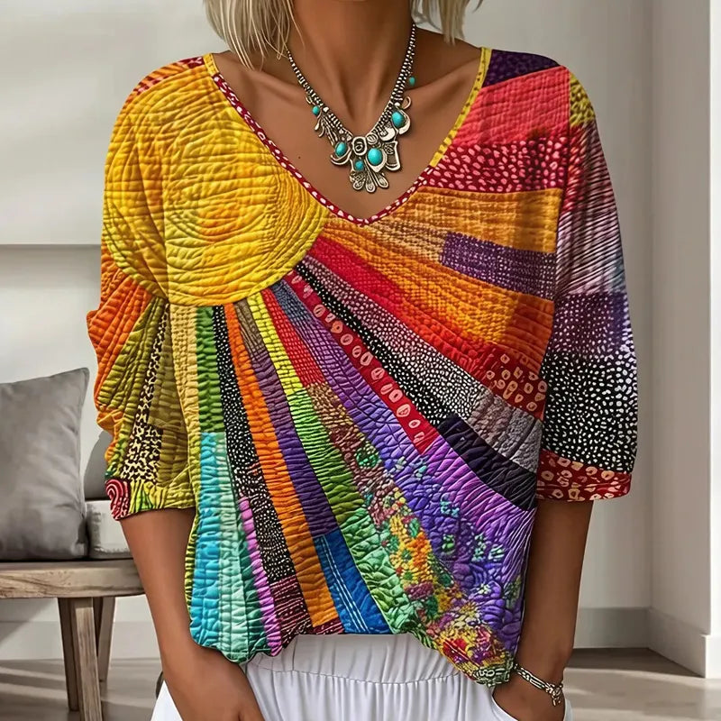 Genevielle - Strukturierte Boho-Bluse