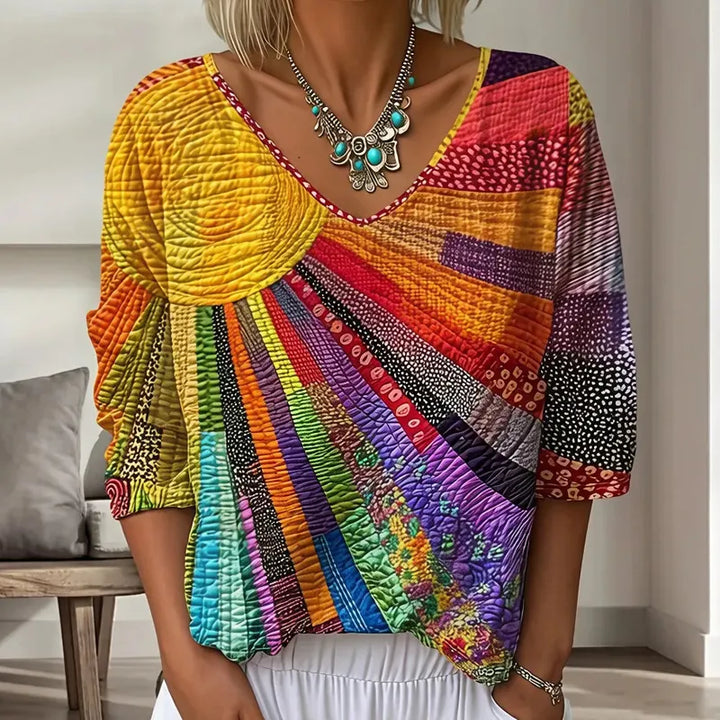 Genevielle - Strukturierte Boho-Bluse