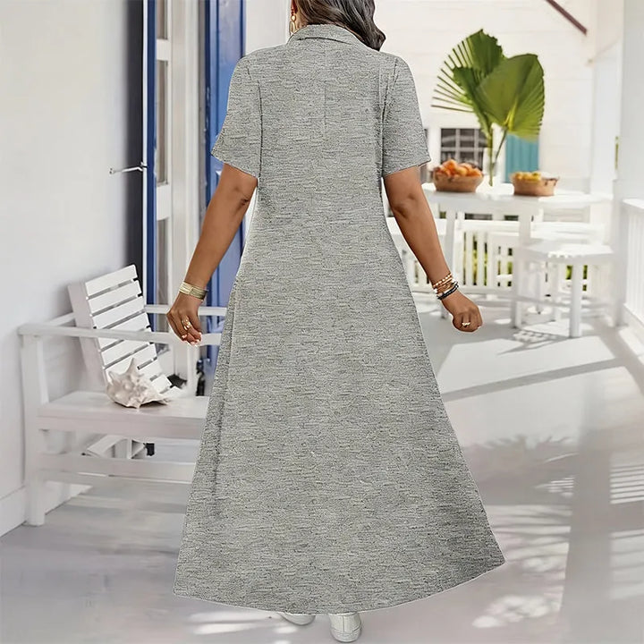 Primelle - Softtouch-Maxikleid mit Zip-Kragen