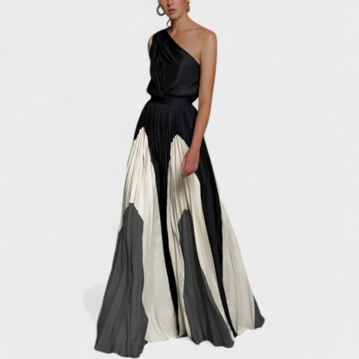 Elysia - Elegantes One-Shoulder-Plissee-Kleid