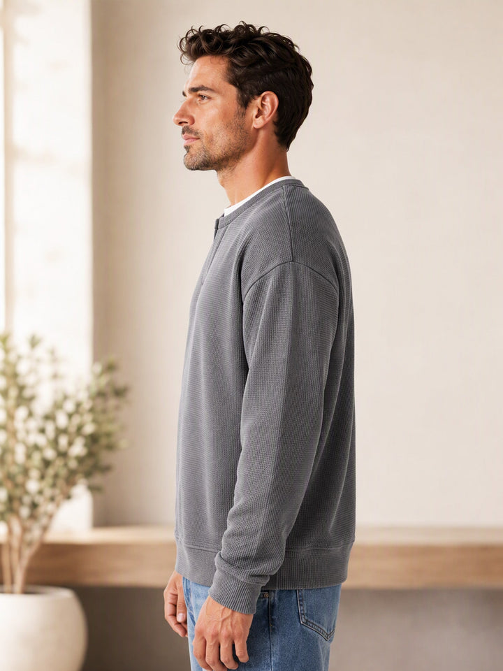 Oswald - Waffelstrukturiertes Longsleeve