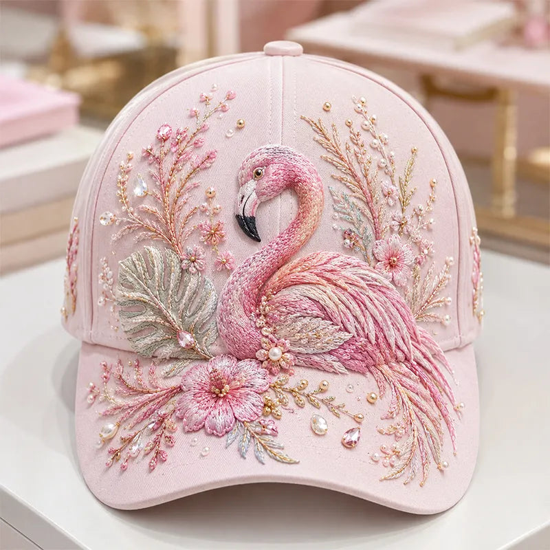 Arlena - Cap mit Blumen- und Pferdeakzenten