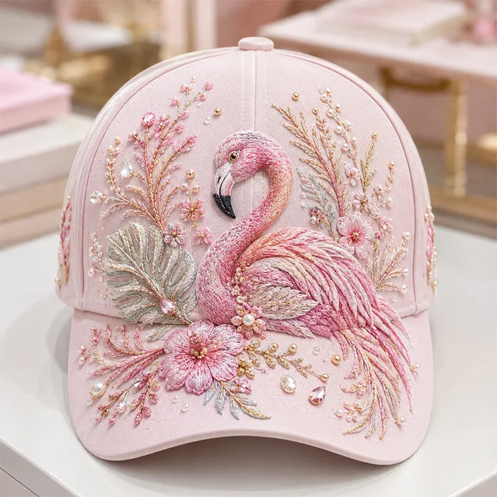 Arlena - Cap mit Blumen- und Pferdeakzenten