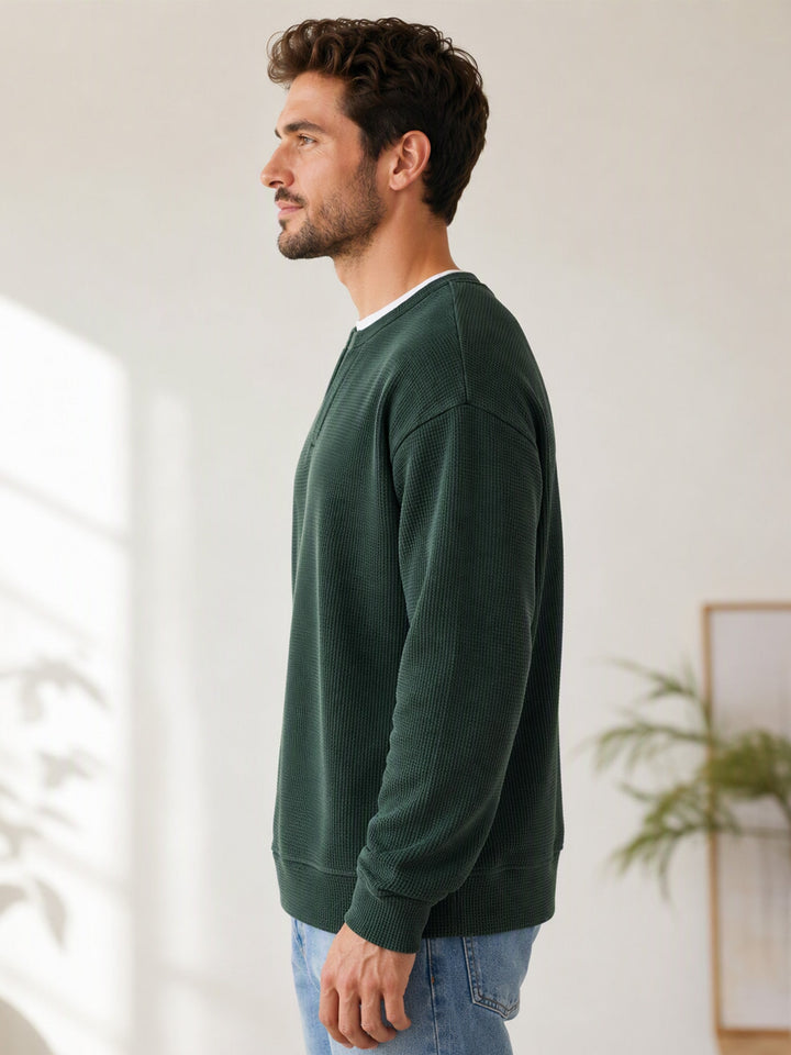 Oswald - Waffelstrukturiertes Longsleeve