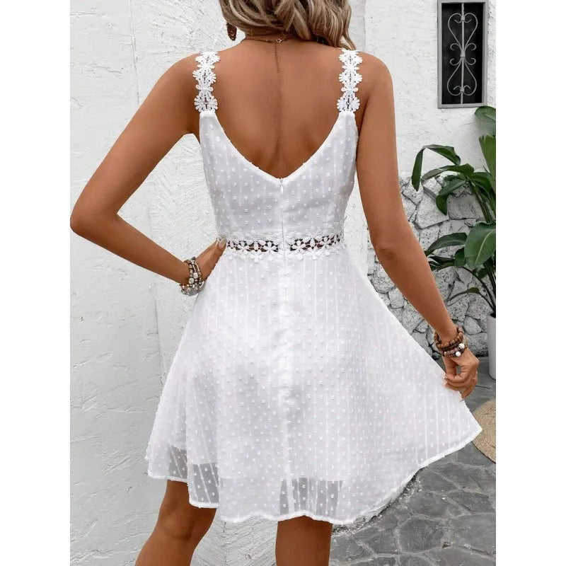 Noelline - Besticktes Minikleid mit Trägern