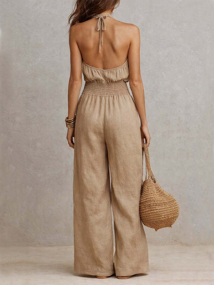 Elenie - Leichter Neckholder-Jumpsuit