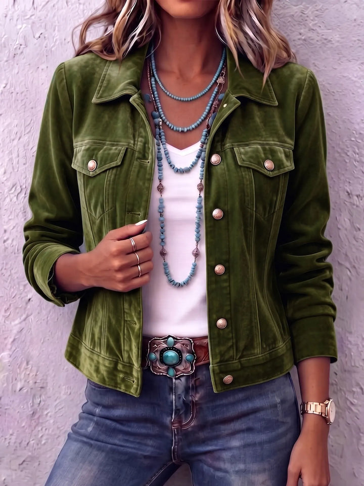 Amandria - Jacke in Vintage-Waschung mit Knopfleiste
