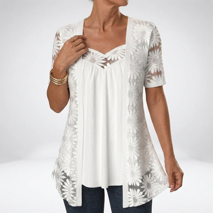 Lucette - Elegante Bluse mit Spitzen-Details