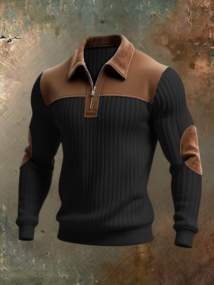 Eldvane - Premium Rippstrick-Half-Zip-Pullover