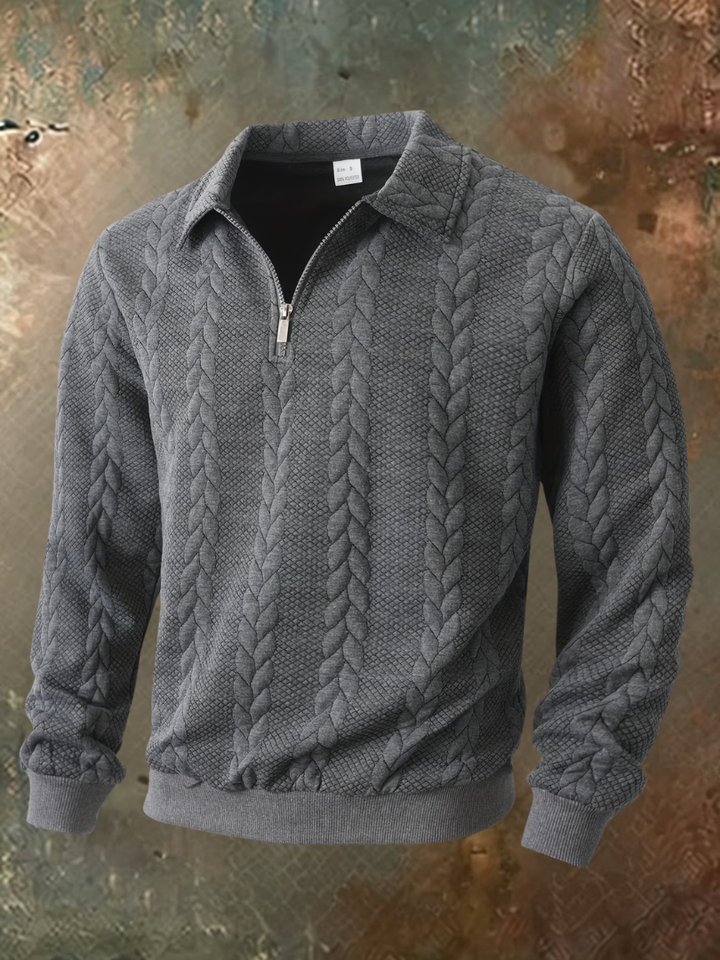 Belvorn - Premium Zopfmuster-Half-Zip-Pullover