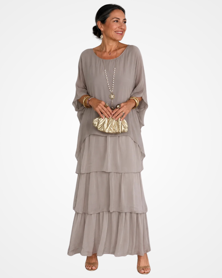 Sylvia - Weiches, fließendes Maxikleid