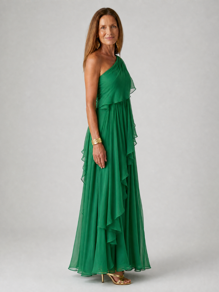 Katriana - Soft-Touch-Maxikleid mit Rüschen