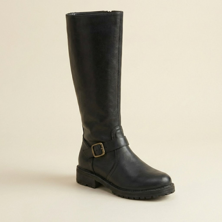 Estera - Elegante Stiefel mit doppeltem Reißverschluss und Blockabsatz