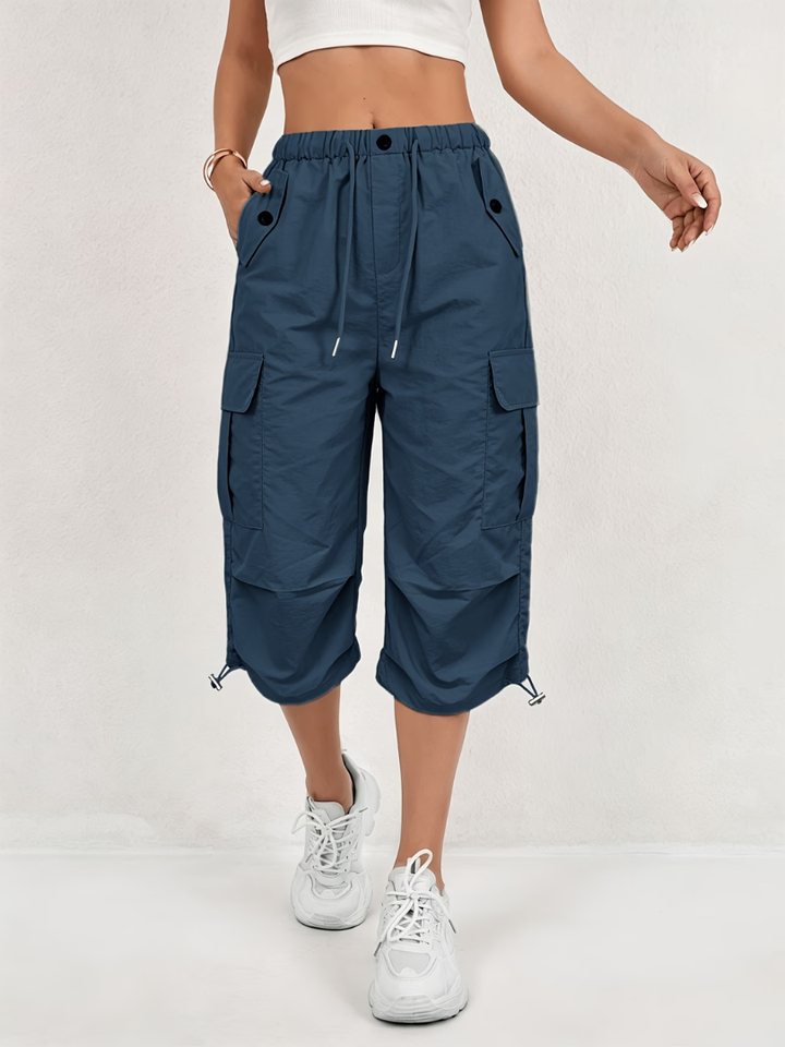 Donatella - Leichte Stretch-Cargo-Caprihose