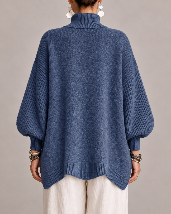 Aislin - Übergroßer Rollkragen-Strickpullover