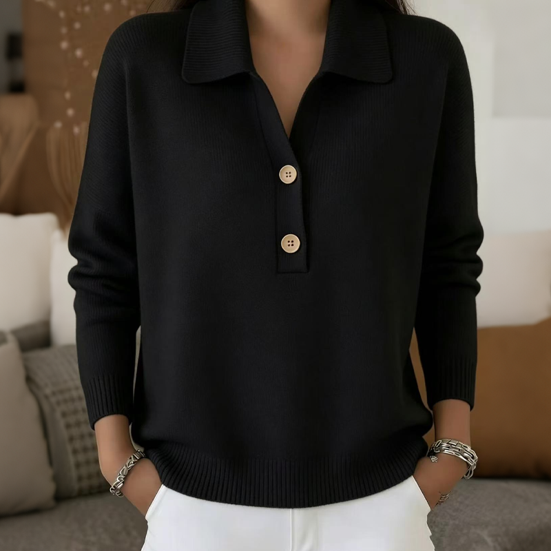 Marcellisse - Soft-Touch-Pullover mit V-Ausschnitt