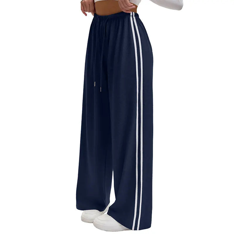 Adorielle - Sportliche gestreifte Wide-Leg-Hose