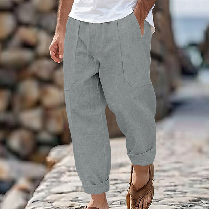 Halston - Legere Hose aus Leinenmischung