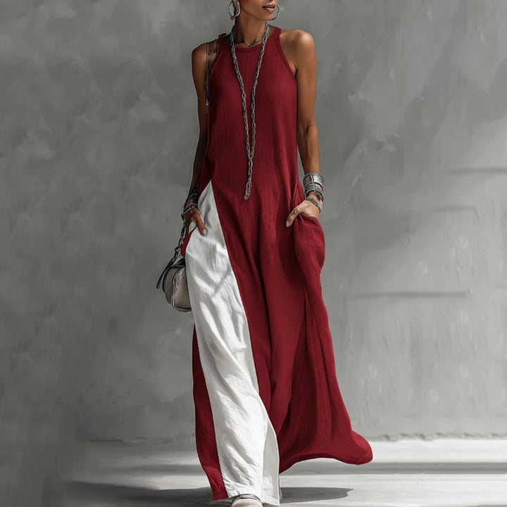 Zarella - Soft-Touch Colour-Blocking-Maxikleid