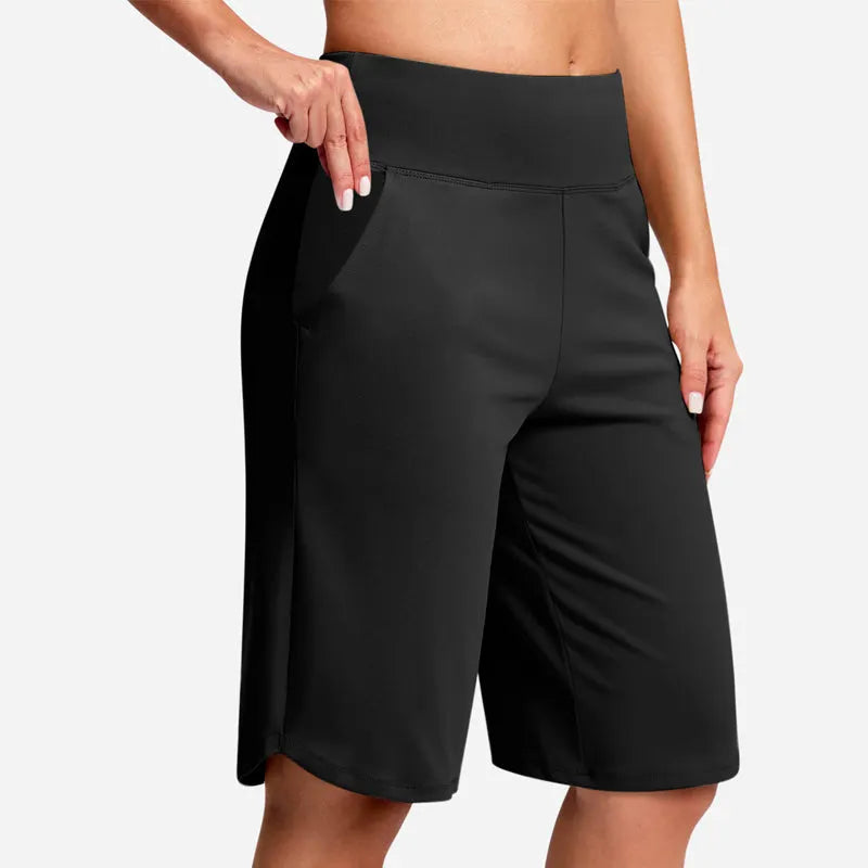 Odeliora - Hochtaillierte, komfortable Bermudashorts