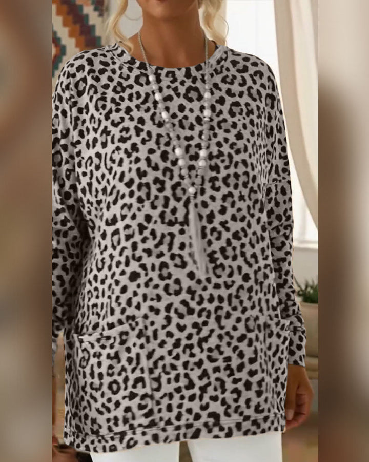Primelia - Weiches Longsleeve mit Leopardenmuster