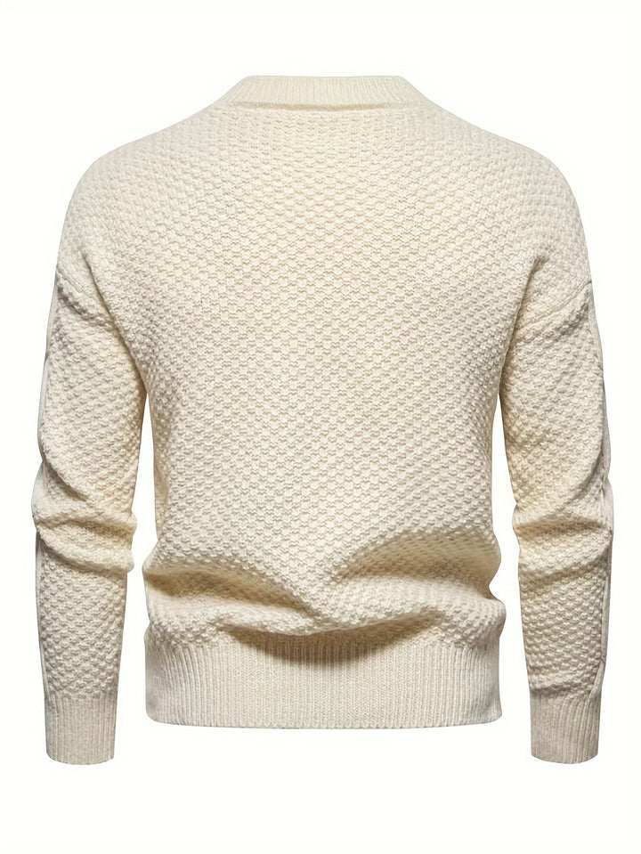 Kael - Zopfstrick-Pullover mit Stehkragen