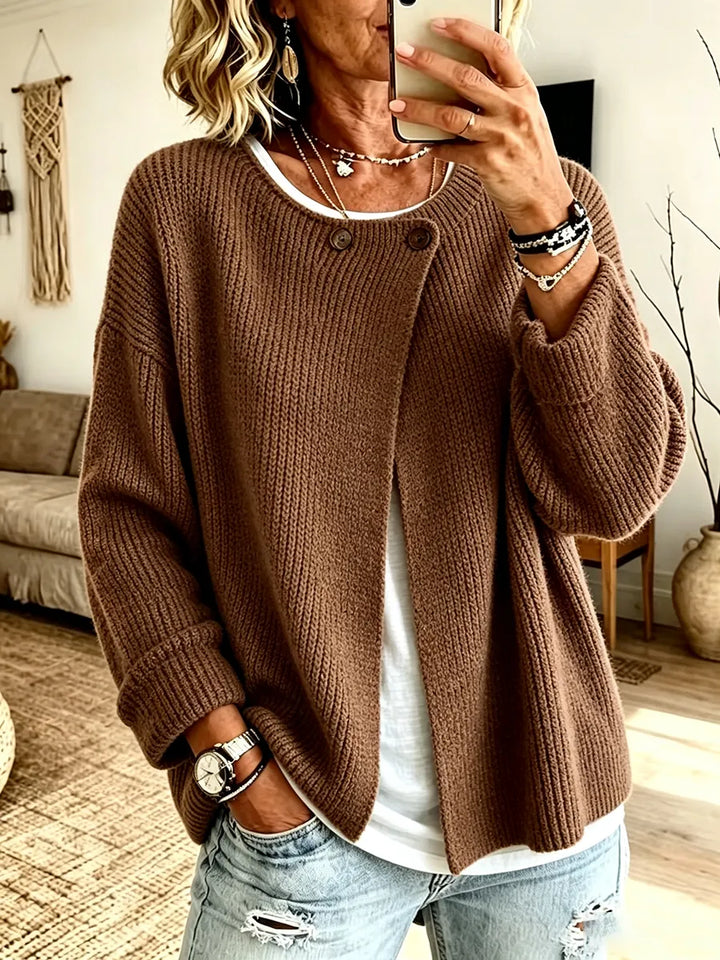 Anisa - Legerer Strick-Cardigan mit Knopfdetails