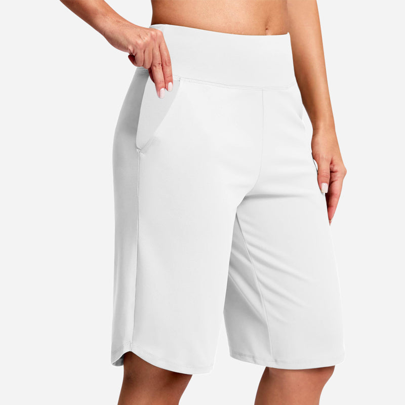 Odeliora - Hochtaillierte, komfortable Bermudashorts