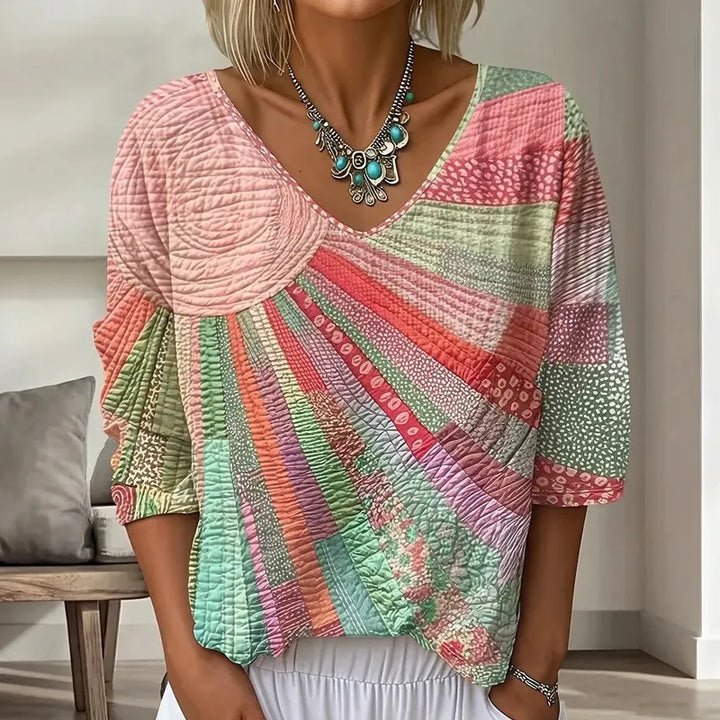 Genevielle - Strukturierte Boho-Bluse