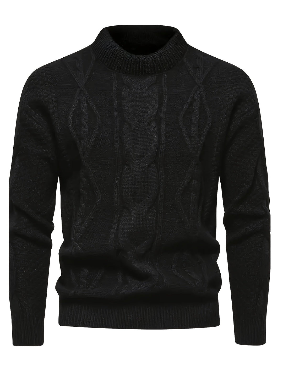 Kael - Zopfstrick-Pullover mit Stehkragen