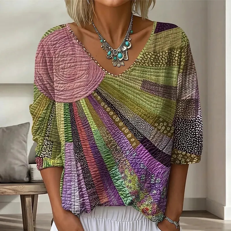 Genevielle - Strukturierte Boho-Bluse