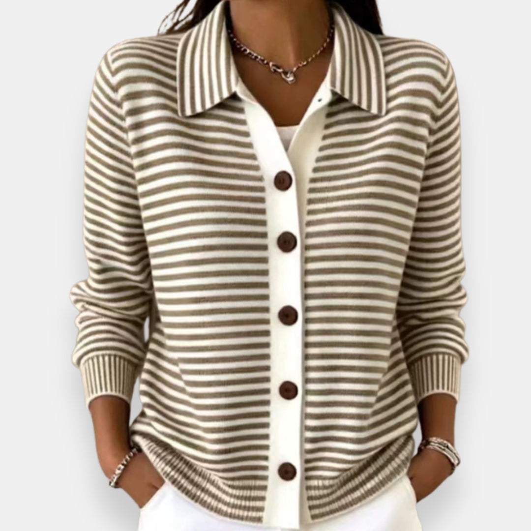 Briana - Weicher gestreifter Cardigan