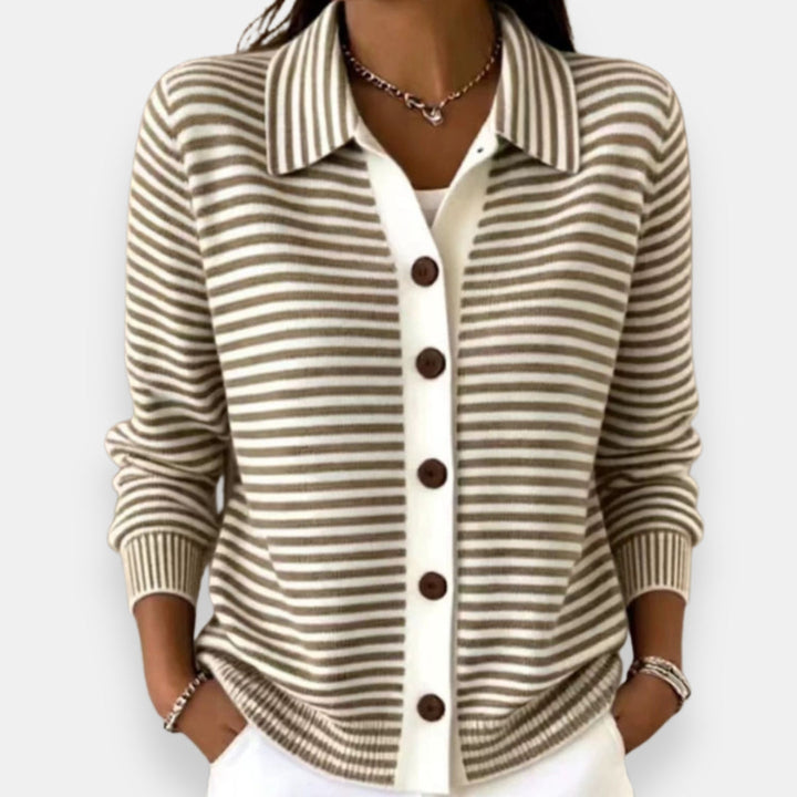 Briana - Weicher gestreifter Cardigan