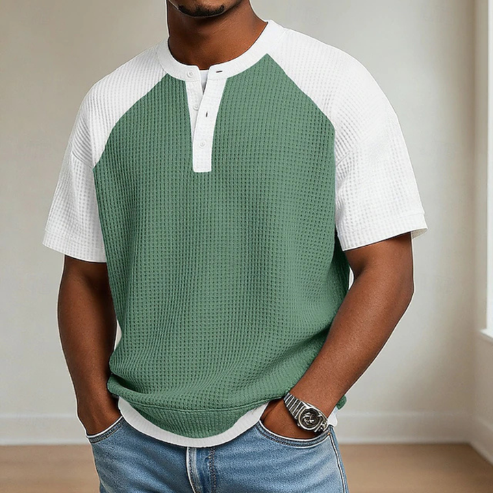 Arbor - Strukturiertes Waffelstrick-Poloshirt
