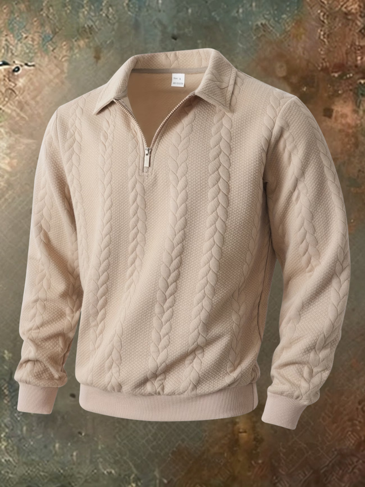 Belvorn - Premium Zopfmuster-Half-Zip-Pullover